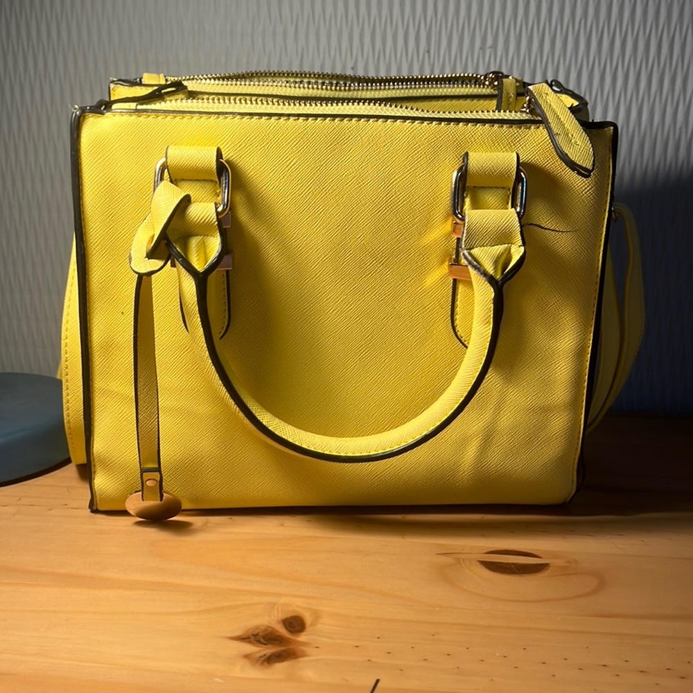 Yellow square handbag